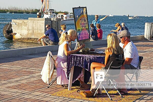 Evening mood in harbour  Key West  Florida/ sunset in harbour  Key West  Florida  Key West  Florida  USA  North America
