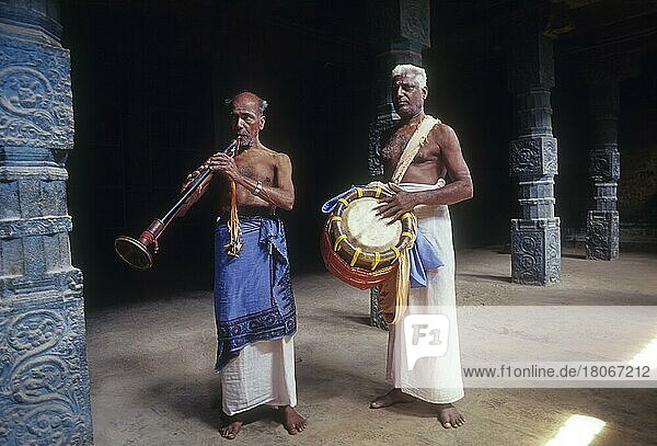 Tempelmusiker  Tamil Nadu  Indien  Asien