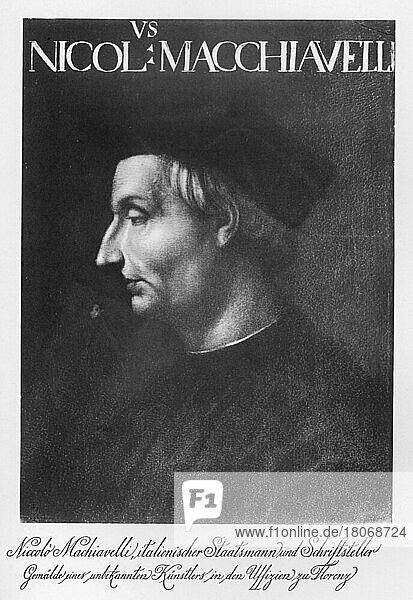 Niccoló Machiavelli  Italian statesman and writer