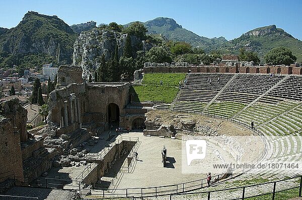 Griechich-römisches Theater  Taormina  Sizilien  Italien  Europa