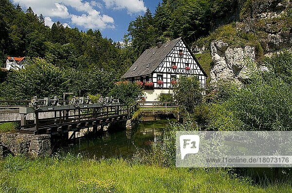 Wassermühle  Pottenstein  Fränkische Schweiz  Bayern  Deutschland  Europa
