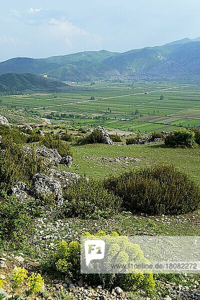 Landscape near Korca  Albania  Korça Landschaft bei Korca  Korça  Albanien  Europa