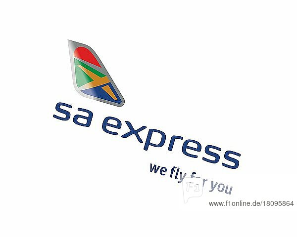 South African Express  gedrehtes Logo  Weißer Hintergrund B