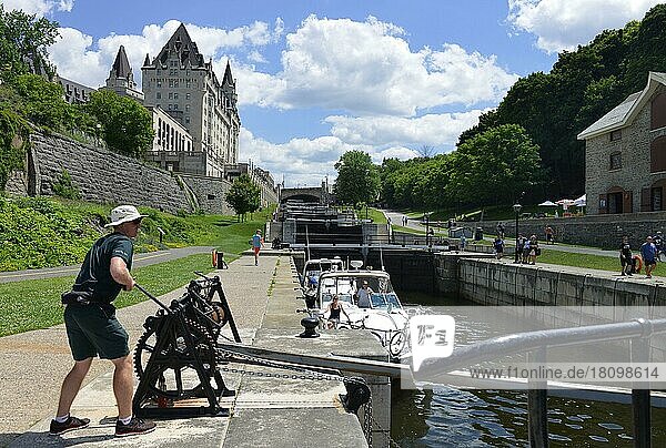 RiRideau Canal  Lock  Ottawa  Ontario  Canada  North America