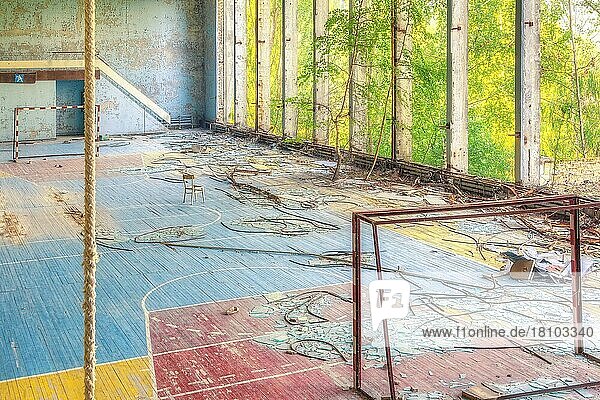 Sporthalle  Kulturhaus Energetyk  Lost Place  Prypjat  Sperrzone Tschernobyl  Ukraine  Osteuropa  Europa