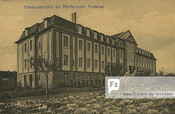 Hohenzollernstift der Pfeifferschen Anstalten  Magdeburg  Sachsen-Anhalt  Deutschland  Ansicht um ca 1910  digitale Reproduktion einer historischen Postkarte  aus der damaligen Zeit  genaues Datum unbekannt  Europa