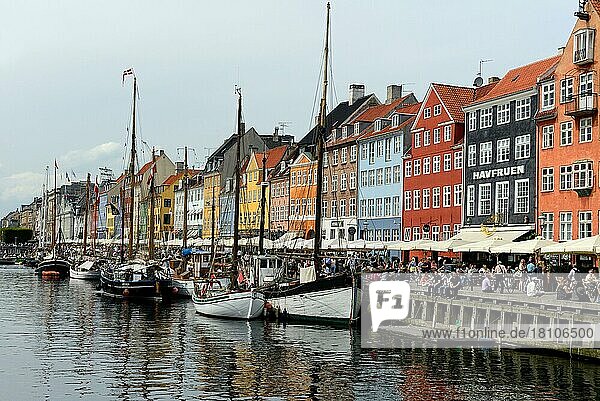 Kanal Nyhavn  Kopenhagen  Dänemark  Europa