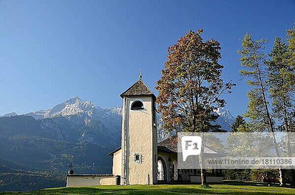 Kriegergedächtniskapelle  Alpspitze  Garmisch-Partenkirchen  Loisachtal  Zugspitzland  Bayern  Deutschland  Europa