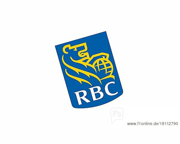 Royal Bank of Canada  gedrehtes Logo  Weißer Hintergrund