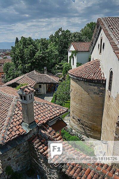 Alte Häuser  historische Altstadt  Plovdiv  Bulgarien  Europa