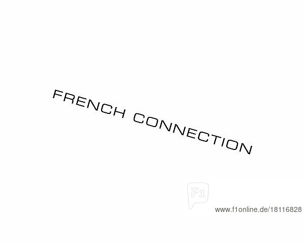 French Connection clothing  gedrehtes Logo  Weißer Hintergrund B