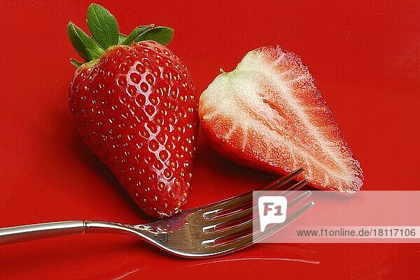 Erdbeeren Gabel (Fragaria x ananassa)  Erdbeere