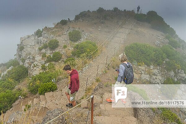 Wanderung zum Pico Ruivo  Zentralgebirge  Madeira  Portugal  Europa