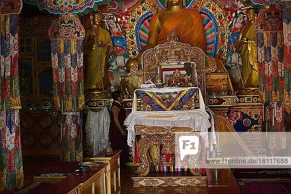 Buddha statue  Matho Monastery  Ladakh  Jammu and Kashmir  India  Asia