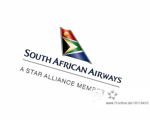 South African Airways  gedrehtes Logo  Weißer Hintergrund B