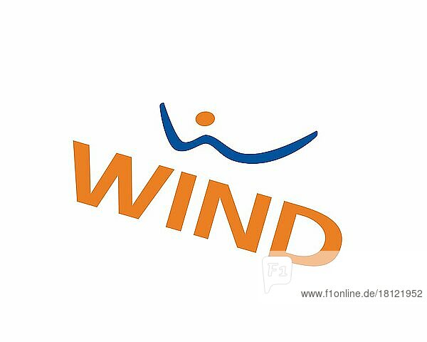 Wind Telecom  gedrehtes Logo  Weißer Hintergrund B