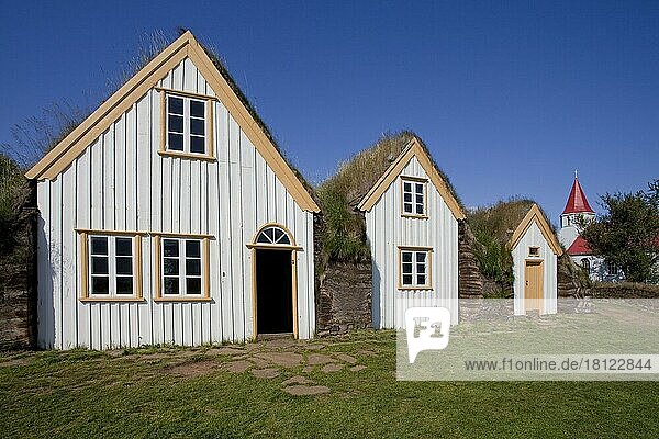 Grassodenhäuser  Torfhäuser  Heimatmuseum  Glaumbär  Dachbegrünung  Island  Europa
