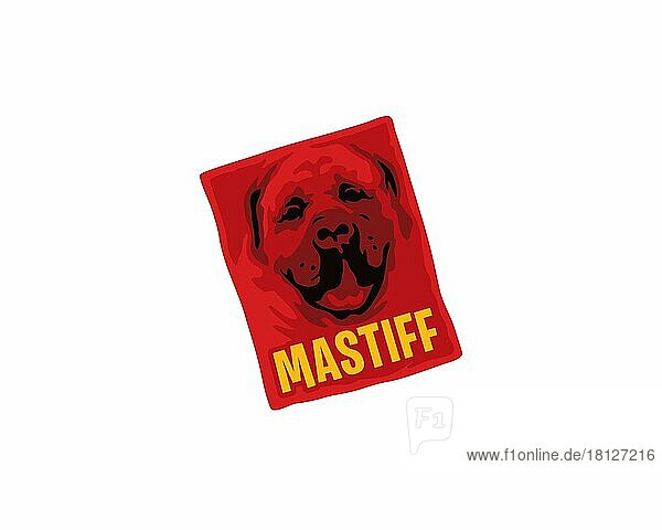 Mastiff company  gedrehtes Logo  Weißer Hintergrund
