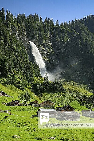 Stäubifall  100 m  Alp Äsch  Uri  Schweiz  Europa
