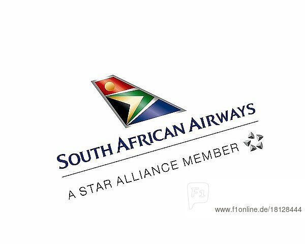 South African Airways  gedrehtes Logo  Weißer Hintergrund