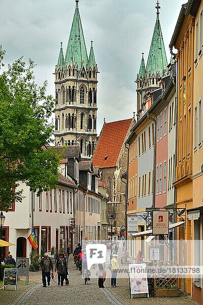 Steinweg  Altstadt  Dom St. Peter und Paul  Naumburg  Sachsen-Anhalt  Deutschland  Europa