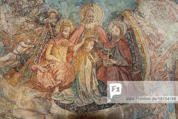 Fresken  Peterskirche  Lindau  Bayern  Deutschland  Deckenfresko  Fresko  Europa