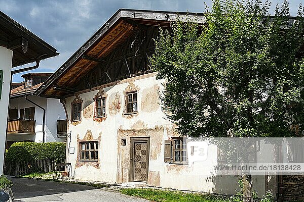 Judashaus  Lüftlmalerei  Oberammergau  Werdenfelser Land  Bayern  Deutschland  Europa
