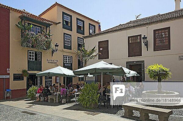 Placeta de Borrero in der Altstadt von Santa Cruz de La Palma  La Palma  Kanarische Inseln  Spanien  Europa