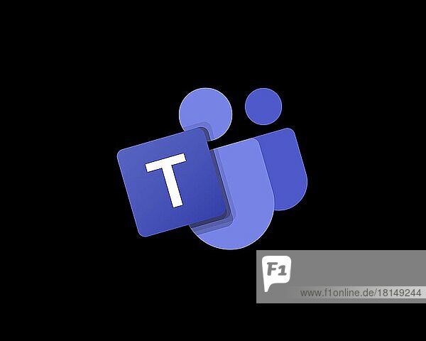 Microsoft Teams  gedrehtes Logo  Schwarzer Hintergrund