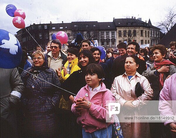 Ruhr area. Easter March Ruhr 86 on 30. 3. 1986
