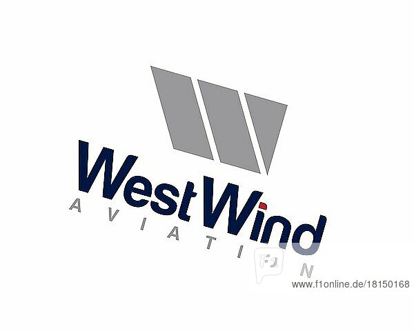 West Wind Aviation  gedrehtes Logo  Weißer Hintergrund B