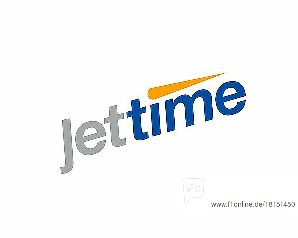 Jet Time  gedrehtes Logo  Weißer Hintergrund