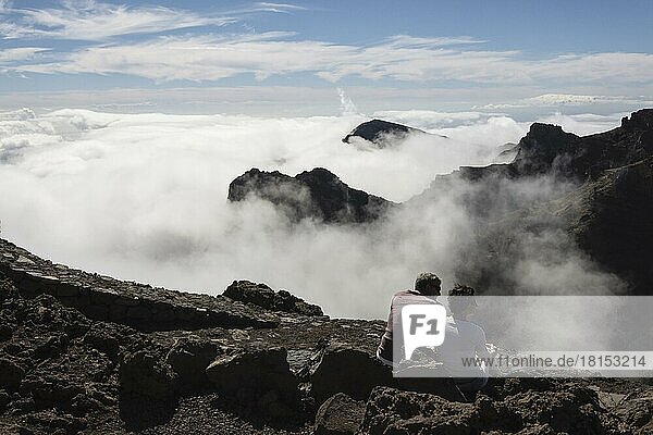 Clouds in Caldera de Taburiente  Roque de los Muchachos  Tijarafe  La Palma  Spain  Europe