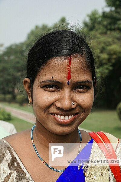 Junge Indische Frau  Portrait  Jaipur  Rajasthan  Indien  Asien