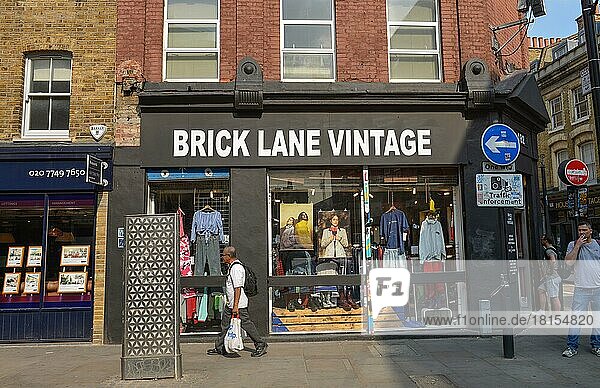 Shops  Brick Lane  Tower Hamlets  London  England  United Kingdom  Europe