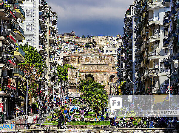 Blick auf die Rotunde des Galerius  UNESCO-Weltkulturerbe  Thessaloniki  Zentralmazedonien  Griechenland  Europa