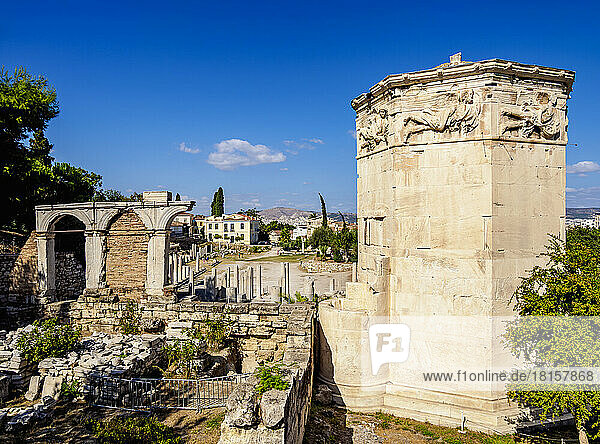 Turm der Winde (Horologion des Andronikos Kyrrhestes)  Forum Romanum  Athen  Attika  Griechenland  Europa