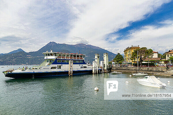 Typical boat on Lake Como  Varenna  Como  Lombardy  Italian Lakes  Italy  Europe