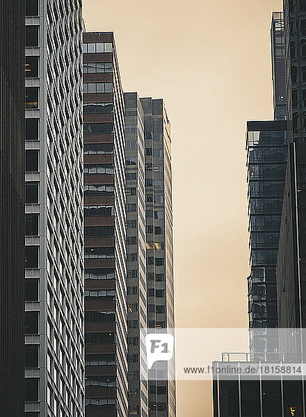 Wolkenkratzer in New York City Manhattan Himmel Big Apple