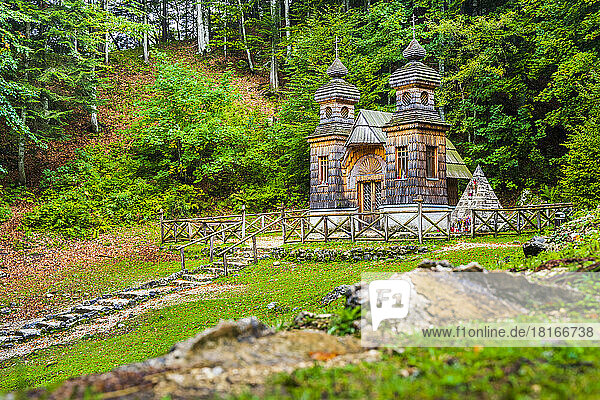 Slovenia  Russian Chapel on Vrsic Pass