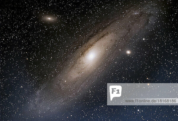 Andromeda Galaxy and constellation Andromeda