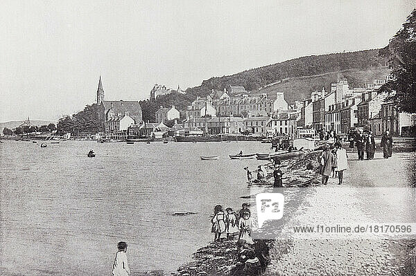 Port Bannatyne  Isle of Bute  Firth of Clyde  Schottland  hier im 19. Jahrhundert. Aus Around The Coast  An Album of Pictures from Photographs of the Chief Seaside Places of Interest in Great Britain and Ireland  veröffentlicht in London  1895  von George Newnes Limited.