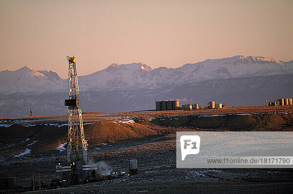 Gas drilling in Jonah Field; Pinedale  Wyoming  United States of America