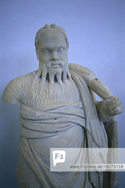 Ancient Statue Archaeological Site at Delos  Greece