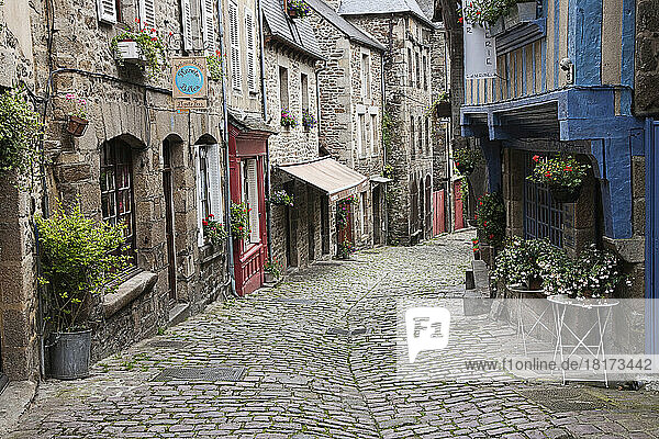 Rue du Petit Fort  Dinan  Brittany  France