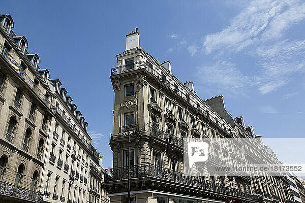 Facade of Buildings  Paris  Ile-de-France  France