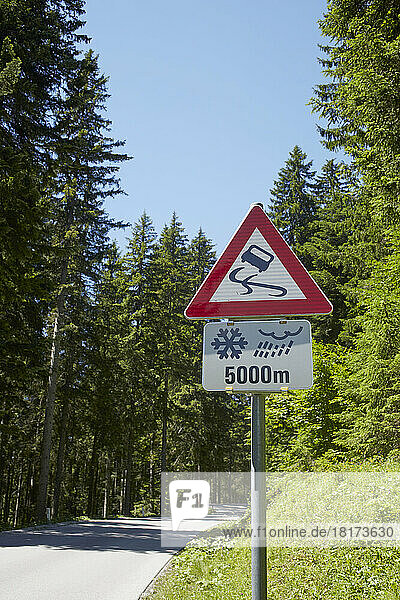 Slippery When Wet Sign  Upper Austria  Austria
