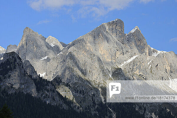 Peaks of Rosengarten (Catinaccio Group)  Sattelspitze and Tschaminspitze  South Tyrol  Trentino Alto Adige  Dolomites  Italy