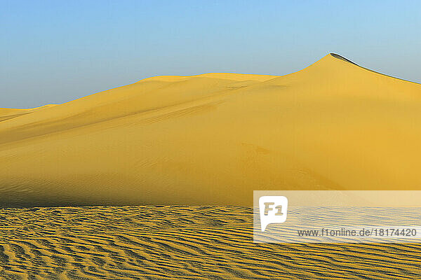 Scenic view of Sand Dunes  Matruh  Great Sand Sea  Libyan Desert  Sahara Desert  Egypt  North Africa  Africa