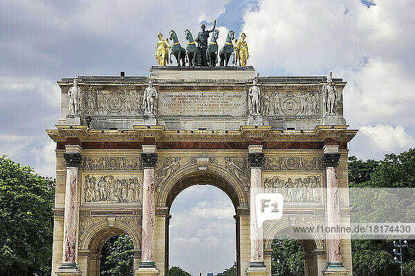 Arc de Triomphe du Carrousel  Paris  Ile-de-France  France